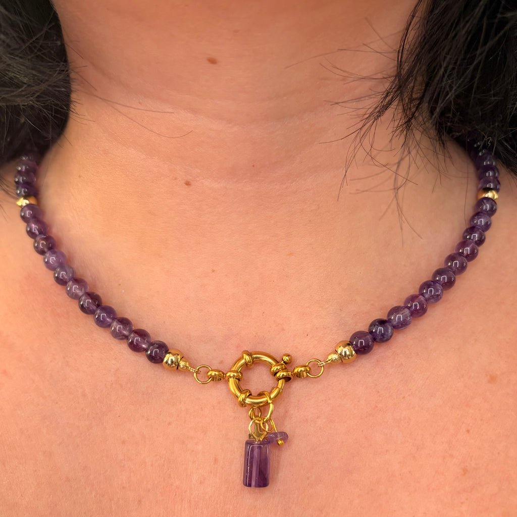 Collier Lune Pourpre